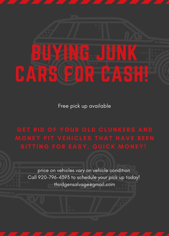 Sell Your Junk Car or Junk Car Parts Whitelaw WI